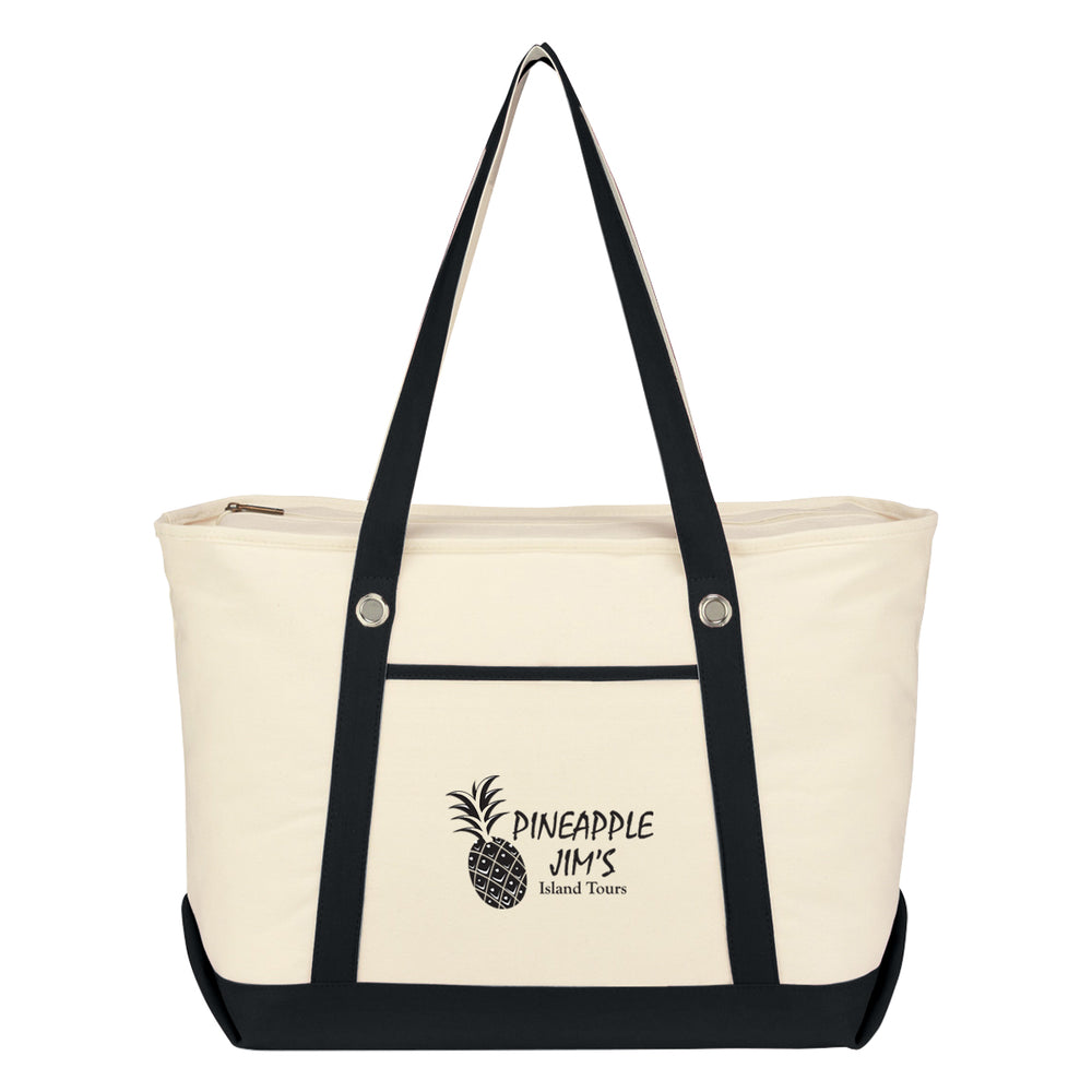 Large 12 Oz. Cotton Canvas Sailing Tote Bag