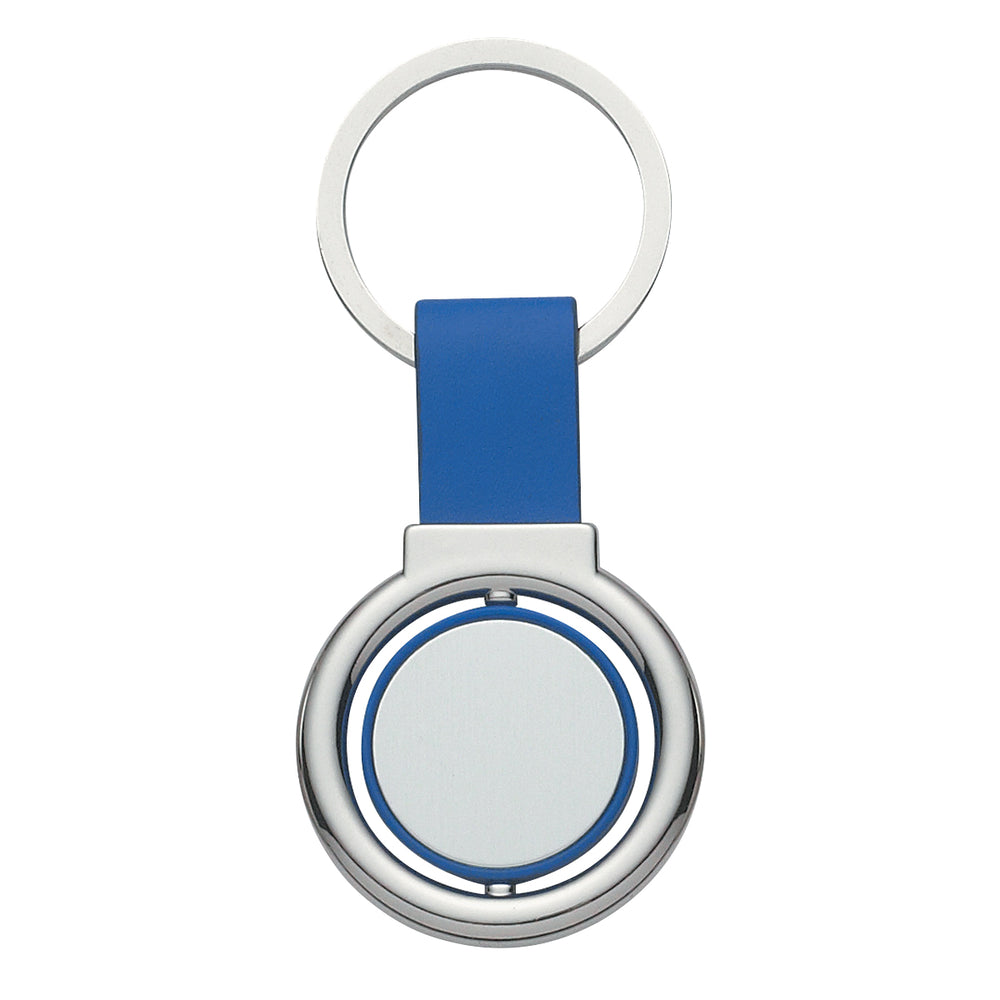 Circular Metal Spinner Key Tag