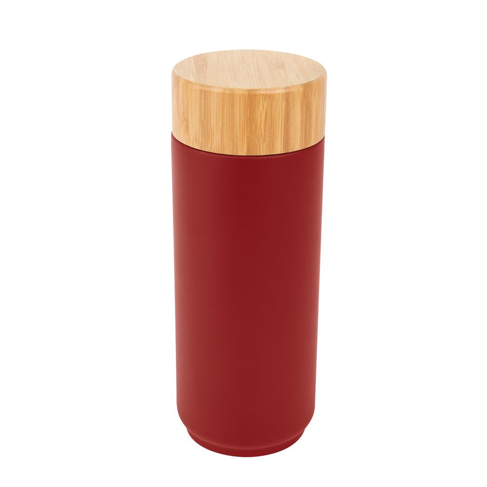 16 Oz. Full Color Stainless Steel Lexington Bottle With Bamboo Lid