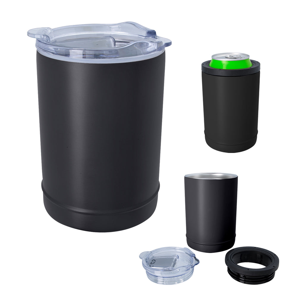 2-In-1 Full Laser Copper Insulated Beverage Holder And Tumbler
