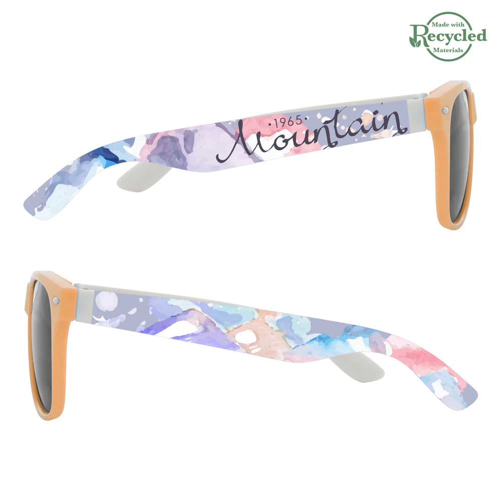 Full Color Colorblock Malibu Sunglasses