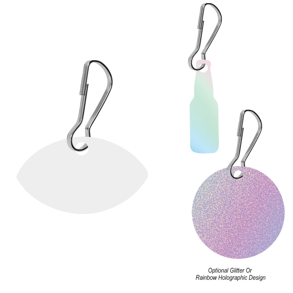 Custom Shape Acrylic Zipper Pull - Up To 2 Sq. In.