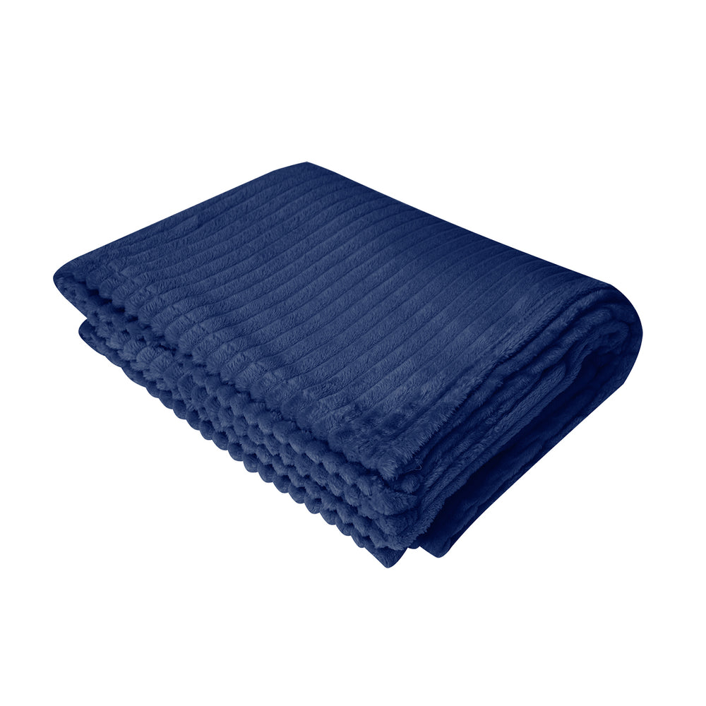 Raleigh rPET Ribbed Flannel Blanket