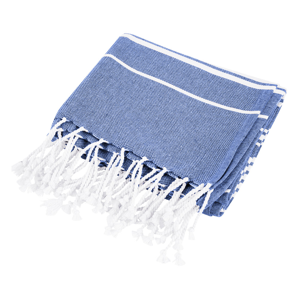 Recycled Beach Blanket With Tassel Fringe