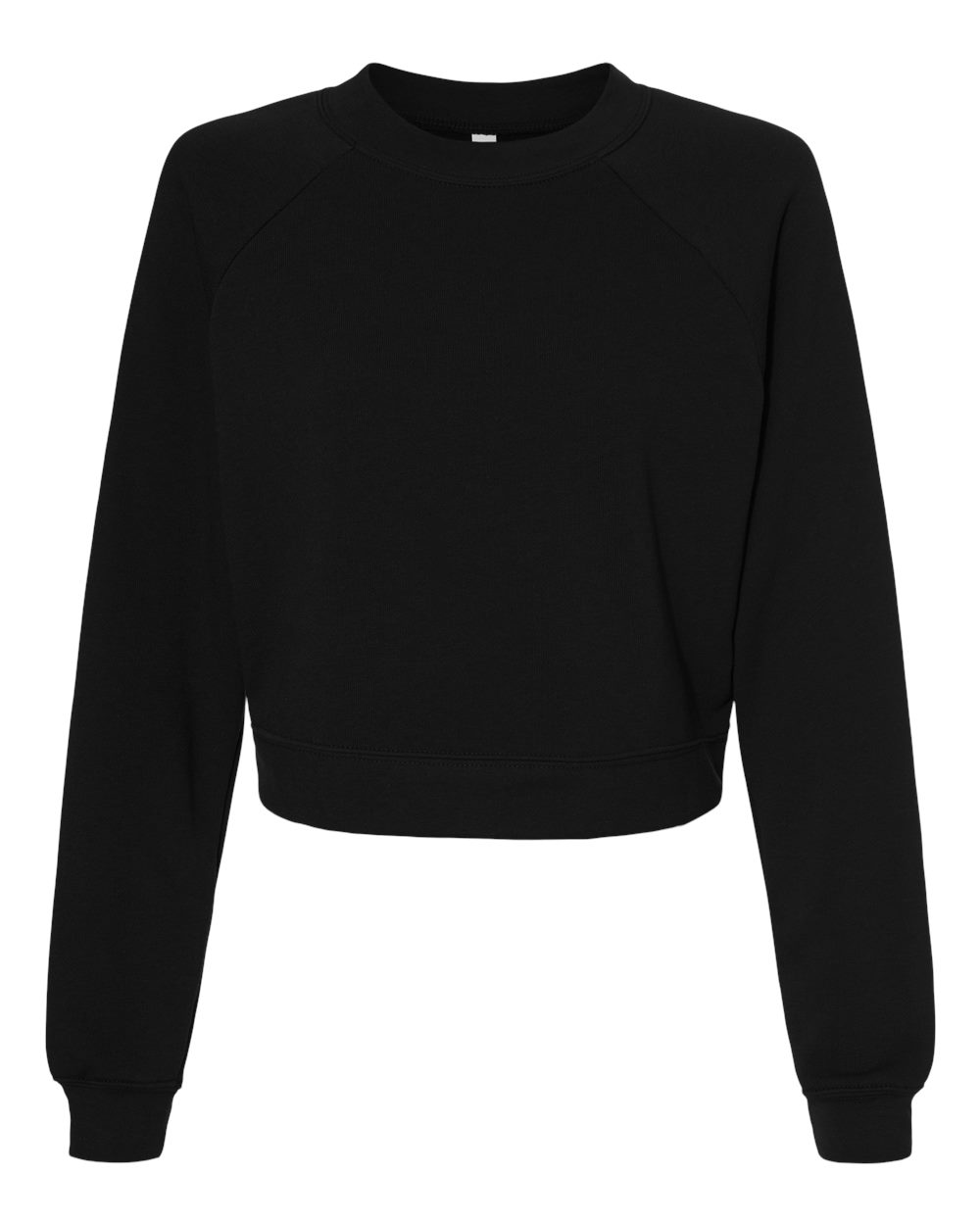 Bella + Canvas 7505 Women's Crop Raglan Crewneck Sweatshirt