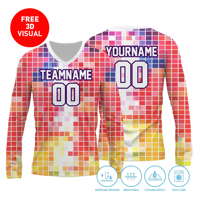 120GSM Milk Silk Long Sleeve V- neck