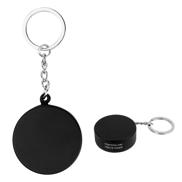 Hockey Puck Stress Reliever Keychain