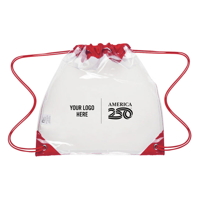 America250™ Touchdown Clear EVA Drawstring Backpack
