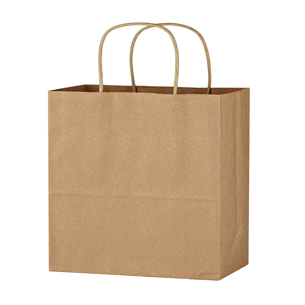 Kraft Paper Brown Shopping Bag - 13" x 13"