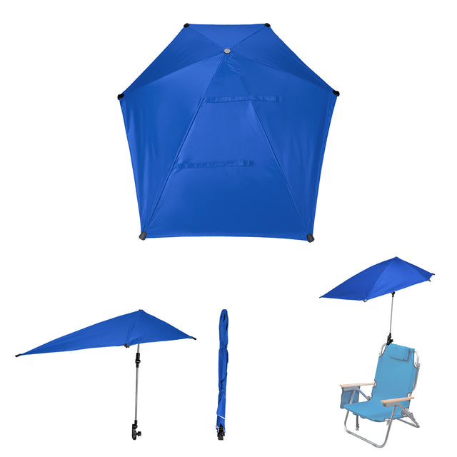 50" Arc SPF 50  Chair Umbrella With 100% rPET Canopy