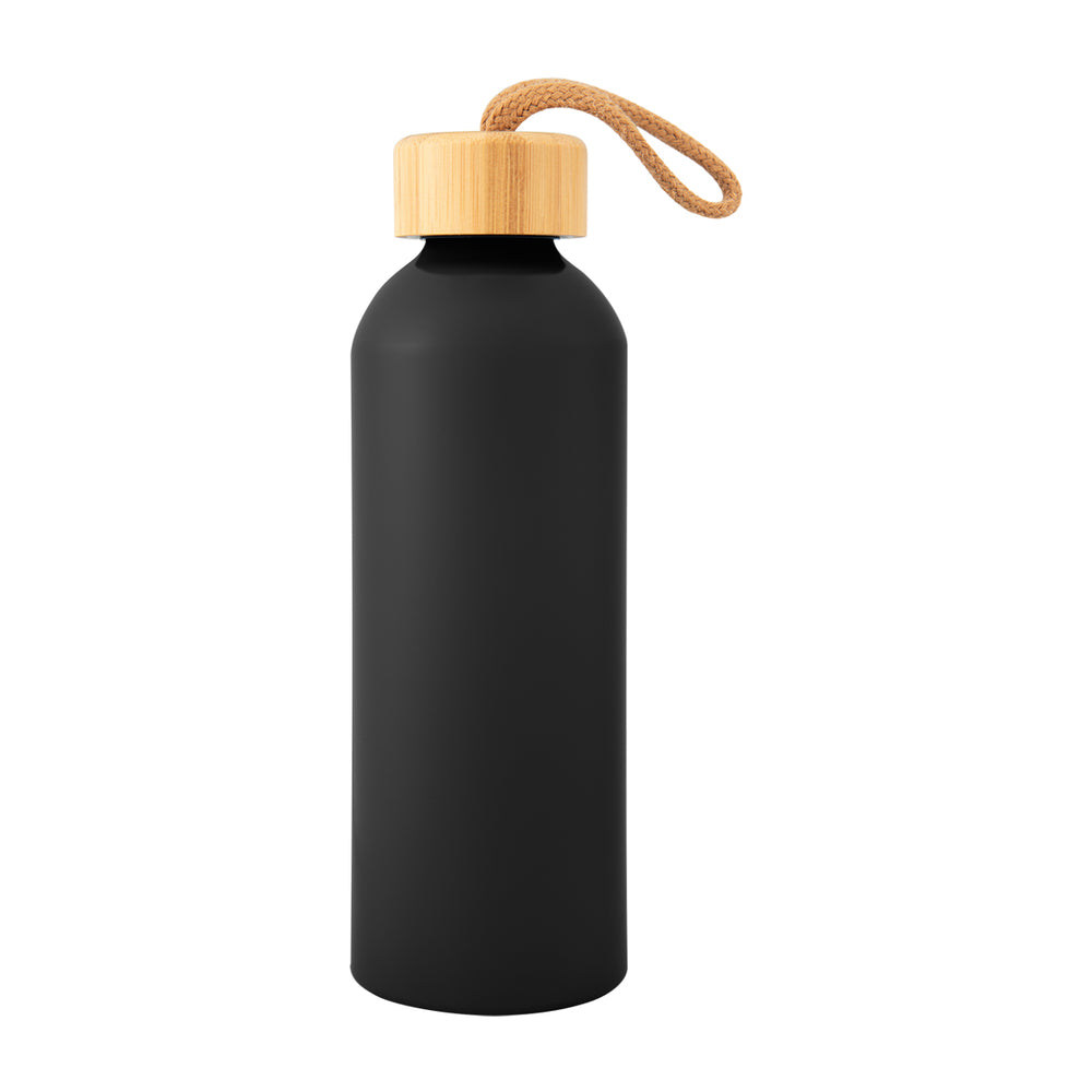 25 Oz. Full Laser Blaire Recycled Aluminum Bottle With Bamboo Lid