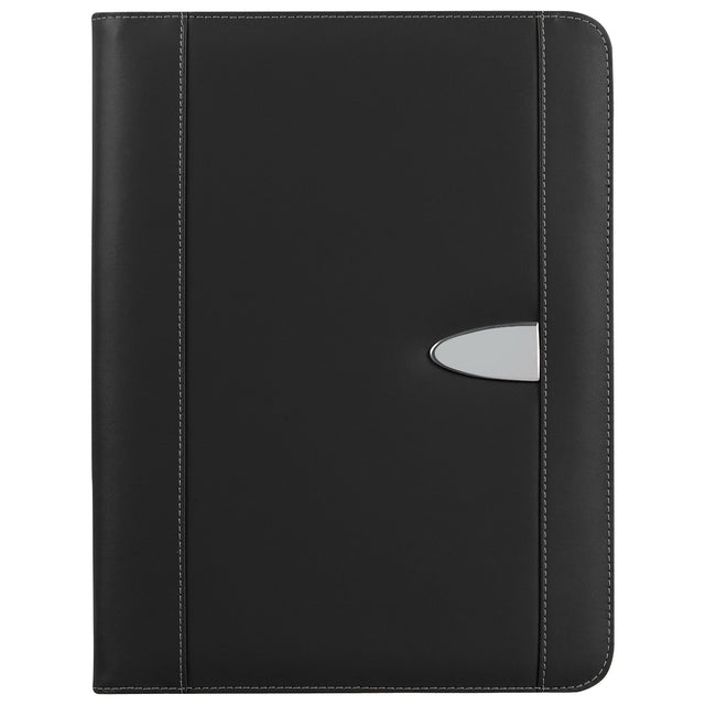 Eclipse Bonded Leather Zippered Portfolio With Calculator