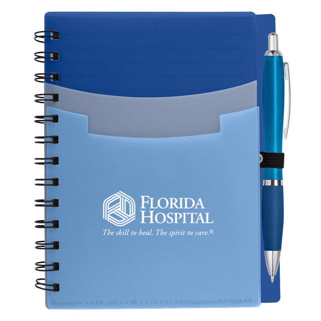 Tri-Pocket Notebook & Satin Pen