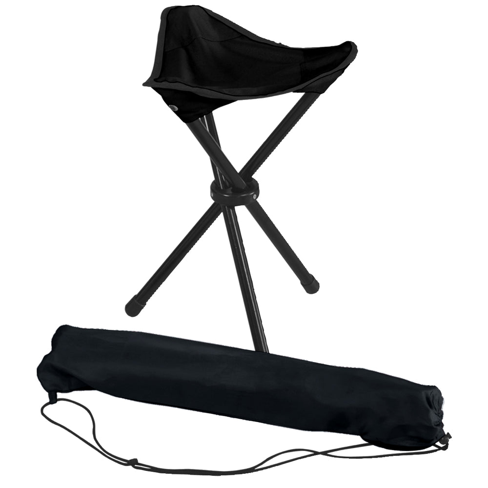 Folding Tripod rPET Stool With Carrying Bag