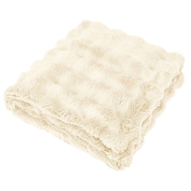 Faux Fur rPET Bubble Blanket