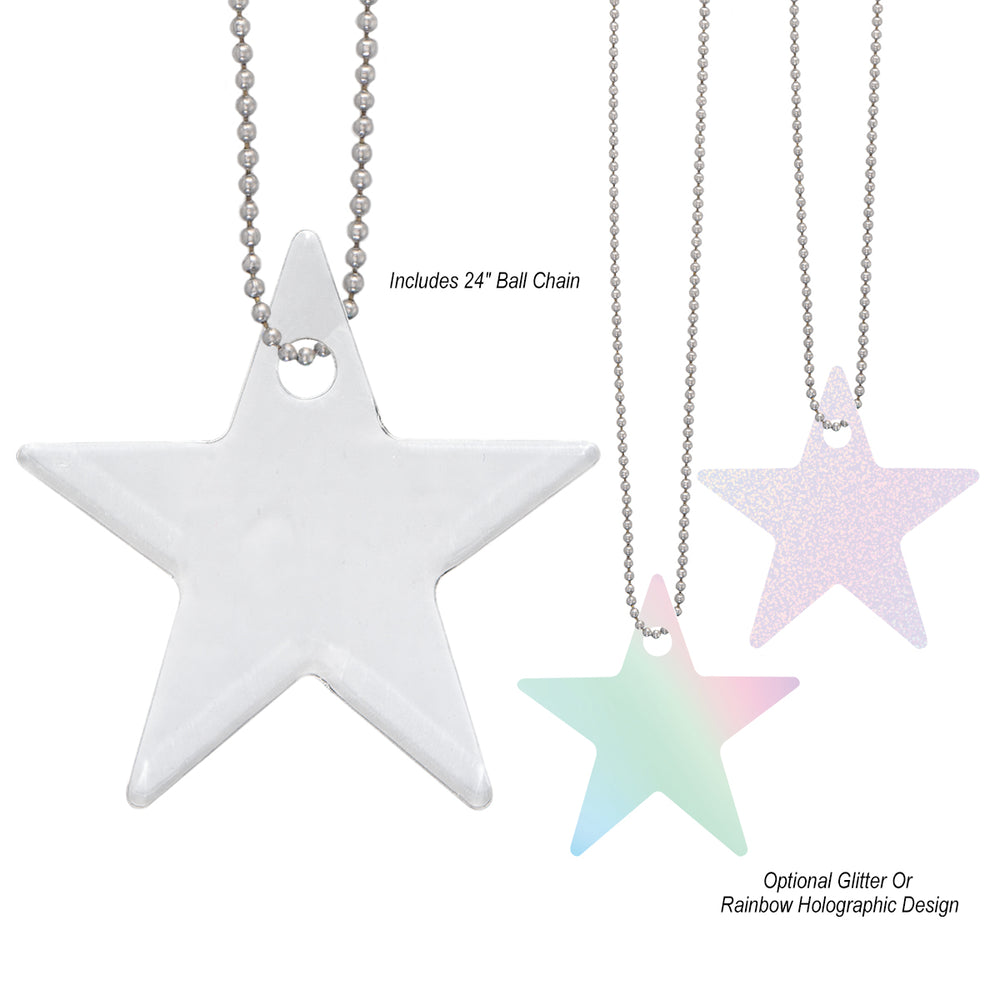 Acrylic Charm With Chain - Star