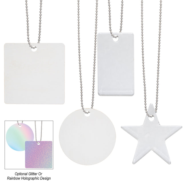 Custom Shape Acrylic Charm With Chain - Up To 4 Sq. In.