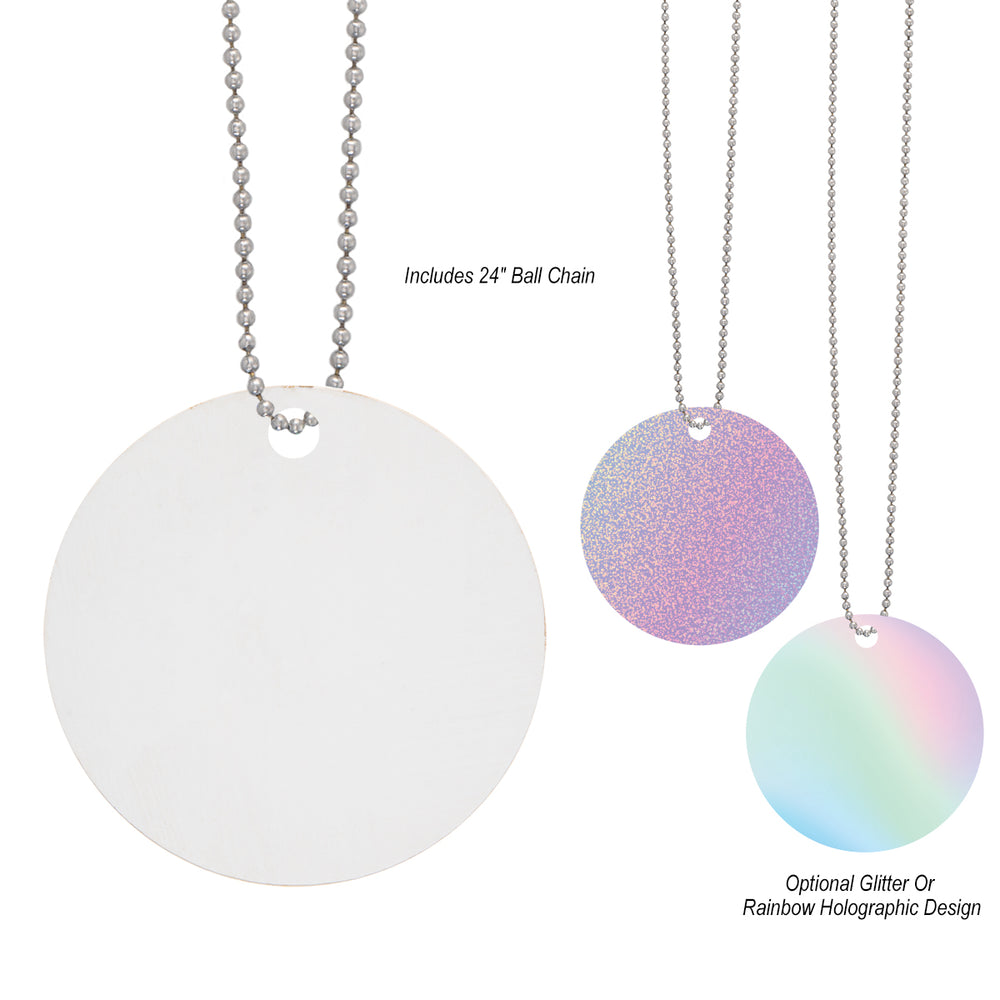 Acrylic Charm With Chain - Circle