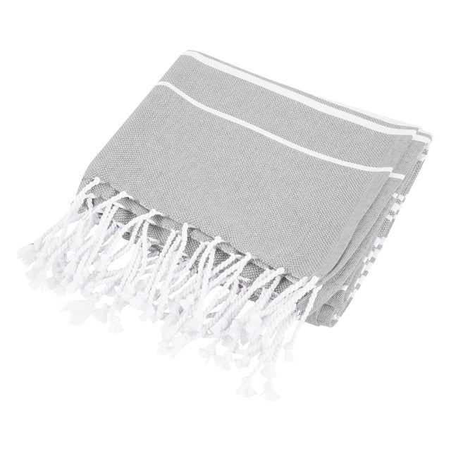 Recycled Beach Blanket With Tassel Fringe