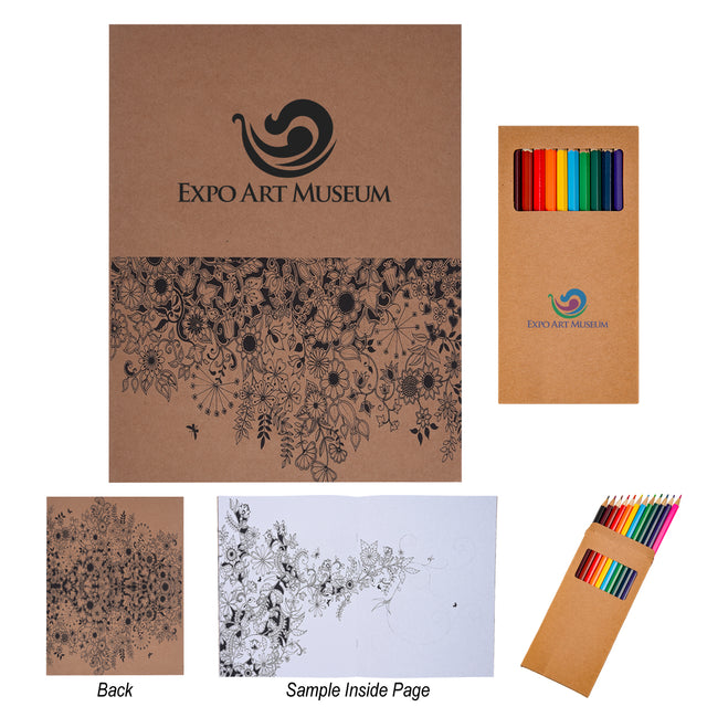 Adult Coloring Book With Colored Pencils
