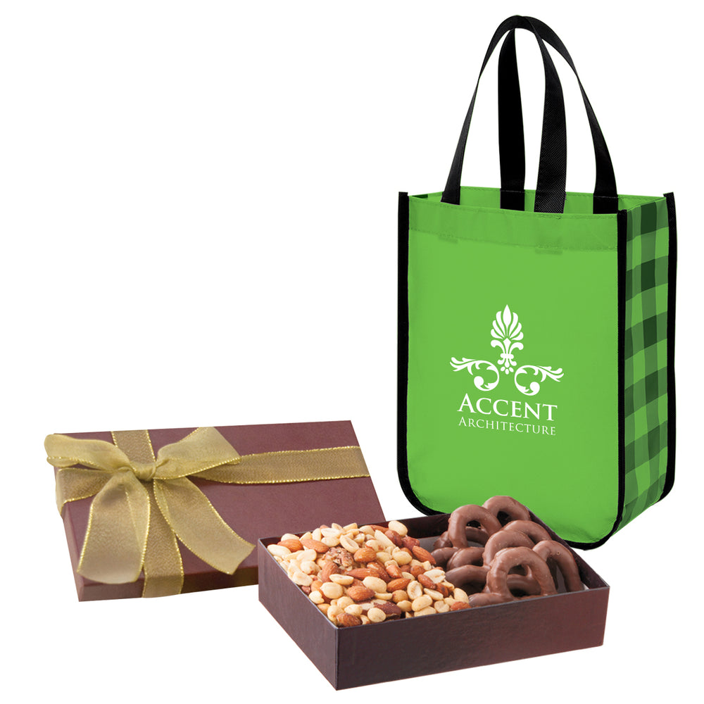Executive Gift Set With Northwoods Laminated Non-Woven Tote Bag