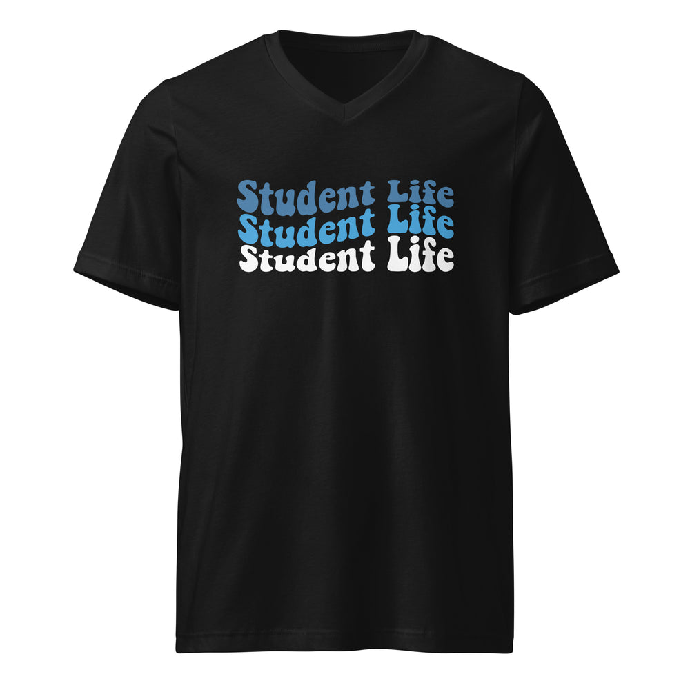 Student Life Retro - Unisex V-Neck T-Shirt